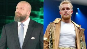Triple H Reacts To Jake Paul Water Spray At Boxing Weigh-In