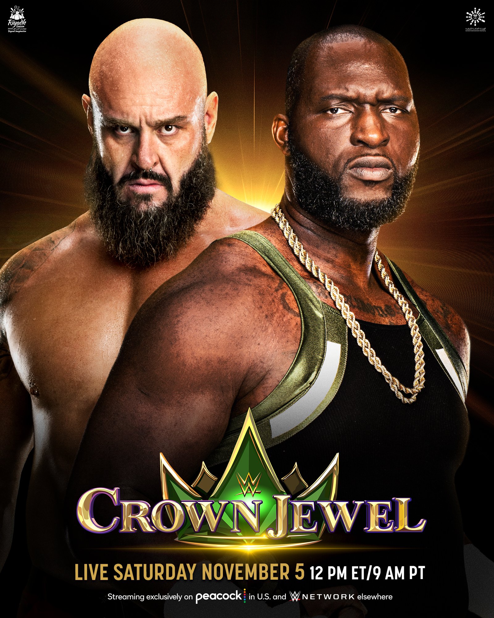 Braun Strowman vs Omos Crown Jewel graphic