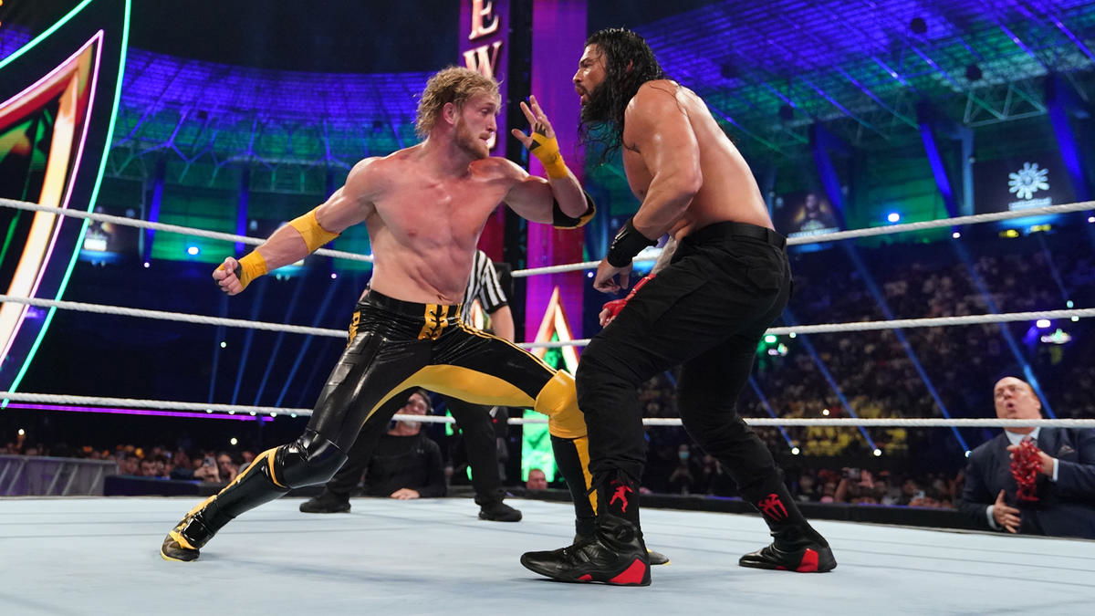 Logan Paul and Roman Reigns faced off in the main event of WWE Crown Jewel in Riyadh on November 5.