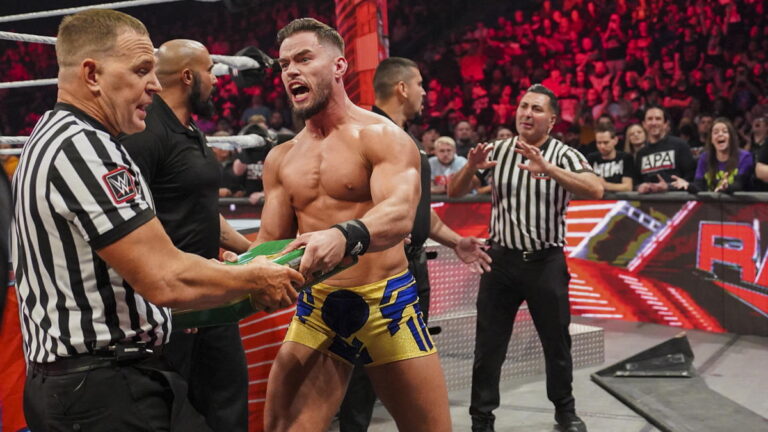 Austin Theory cashing in his Money In The Bank on WWE Raw