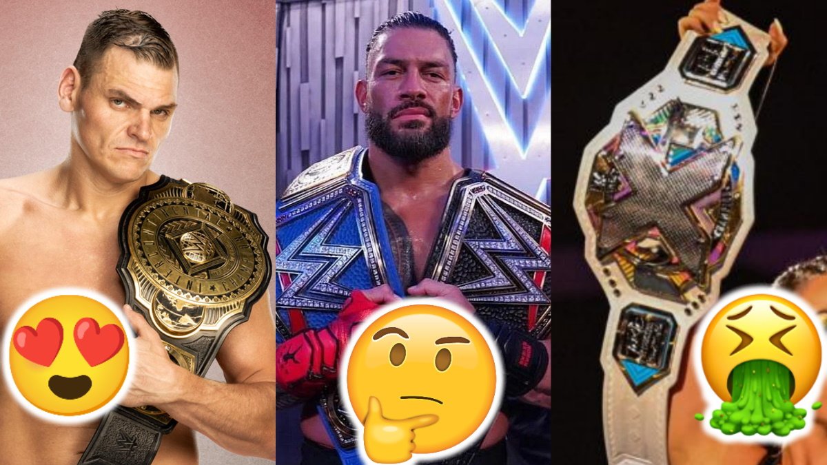 Every Current WWE Title Belt Design Ranked From Worst To Best