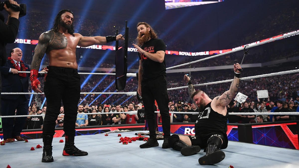 Backstage Reaction To Royal Rumble Ending Featuring Bloodline & Sami Zayn