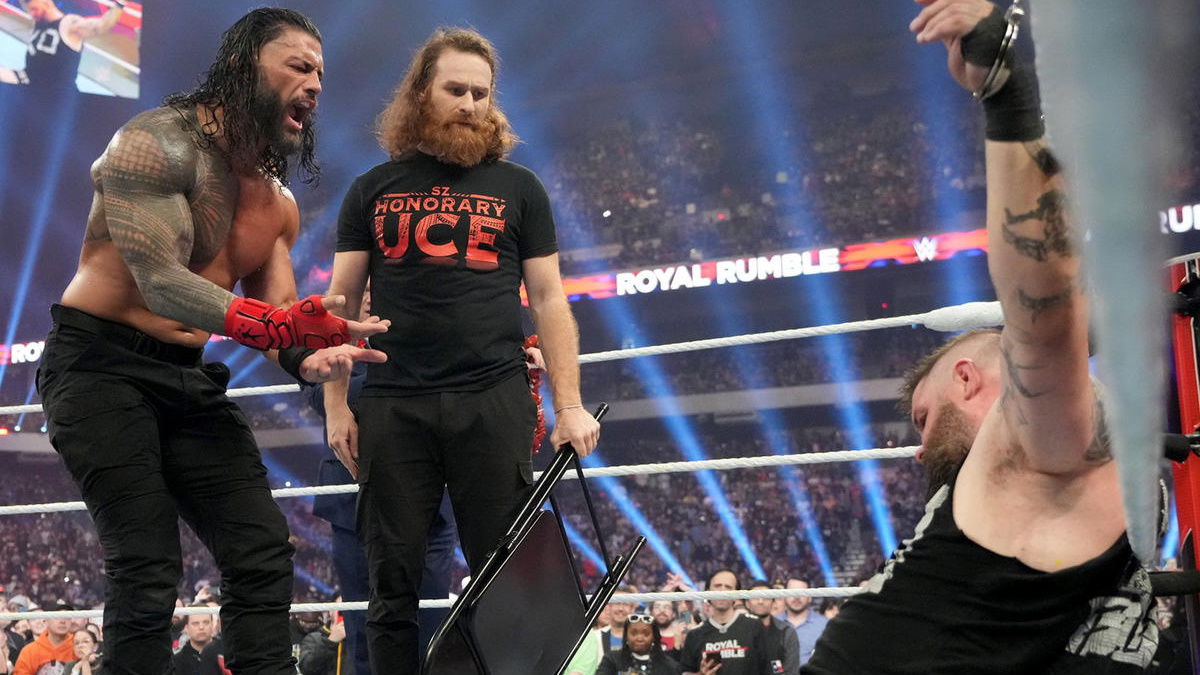 WWE stars Roman Reigns and Sami Zayn
