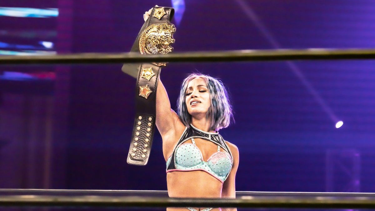 Mercedes Mone Brings IWGP Women’s Championship To Mandalorian Red Carpet (Photos)