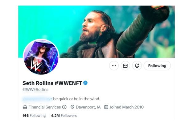 Seth Rollins WWE star twitter hack