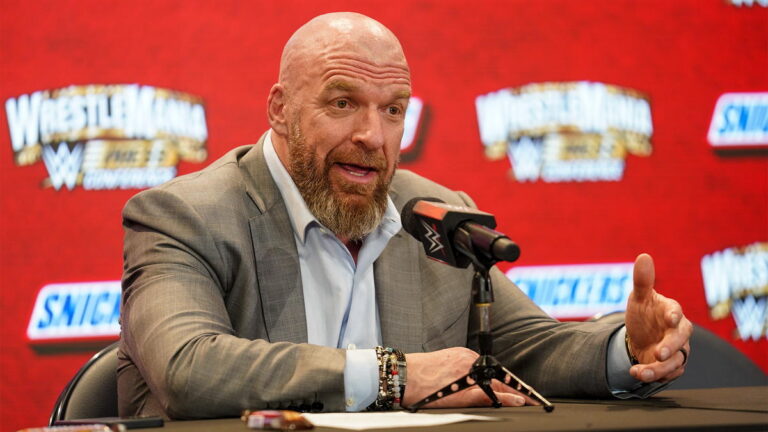 WWE CCO Triple H at a press conference