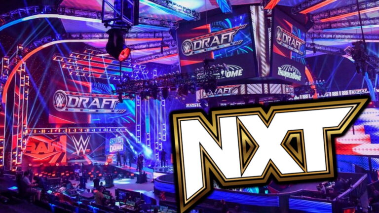 NXT logo on a WWE Draft background