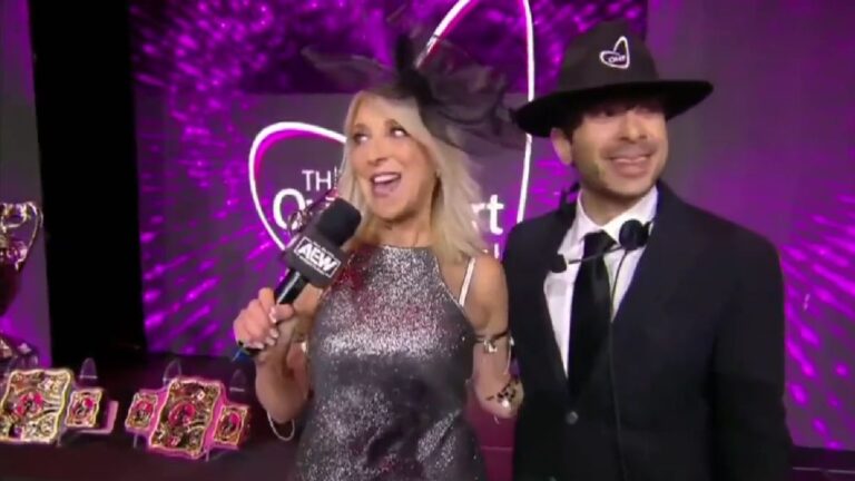 Martha Hart with Tony Khan at AEW Double or Nothing 2023