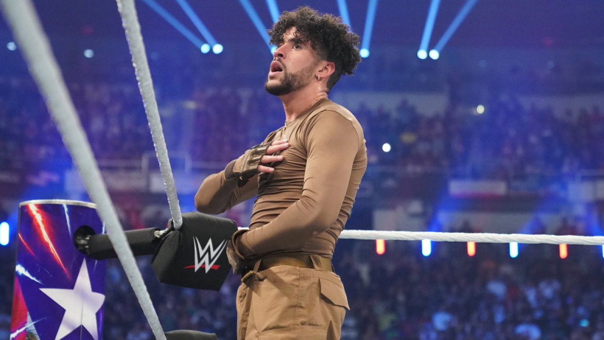 Bad Bunny at WWE Backlash in Puerto Rico