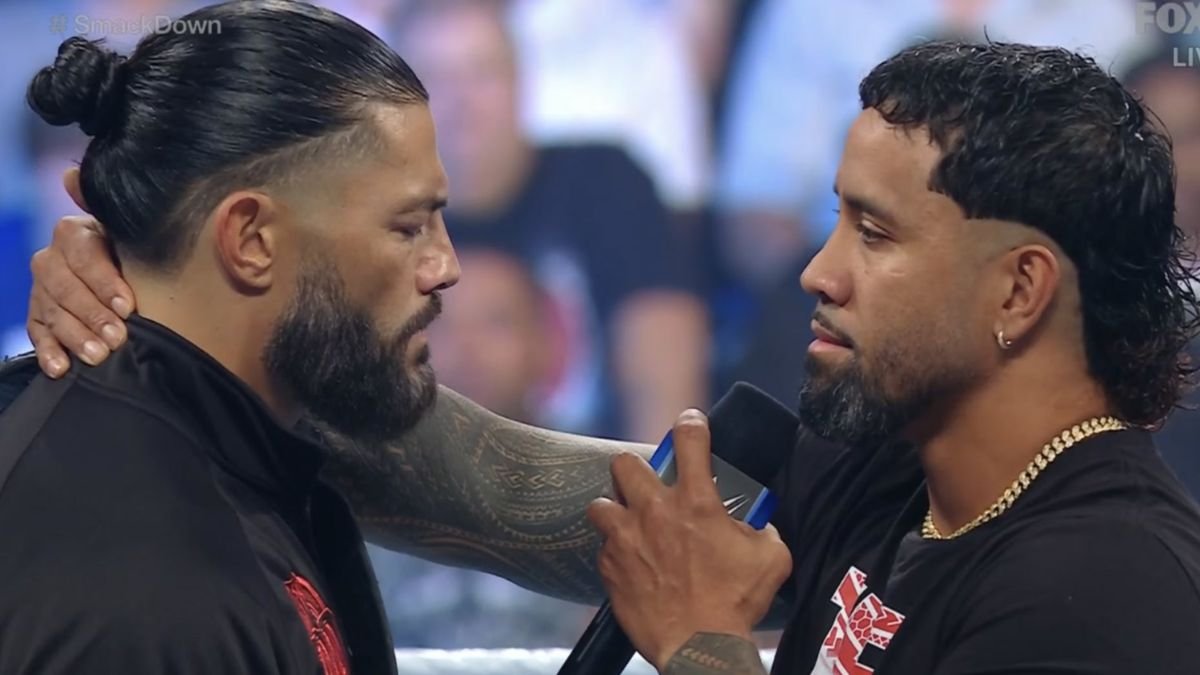 Roman Reigns & Jey Uso Face To Face On SmackDown