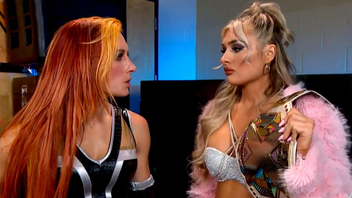 Becky Lynch & NXT Women's Champion Tiffany Stratton Meet Face-To-Face On WWE Raw - WrestleTalk