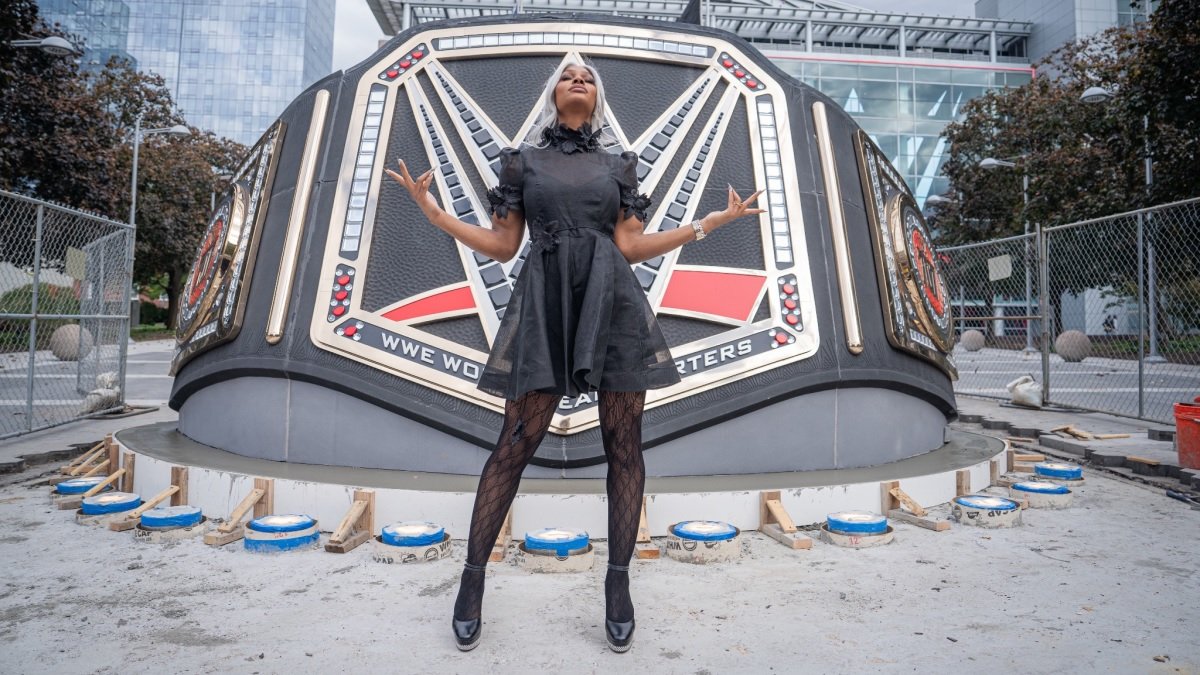 Jade Cargill Presents WWE Championship Belt To Celebrity