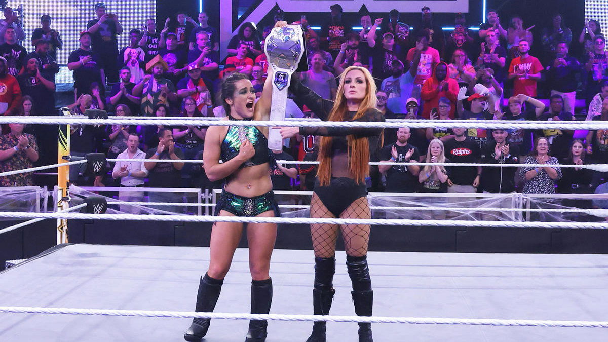 WWE stars Lyra Valkyria and Becky Lynch