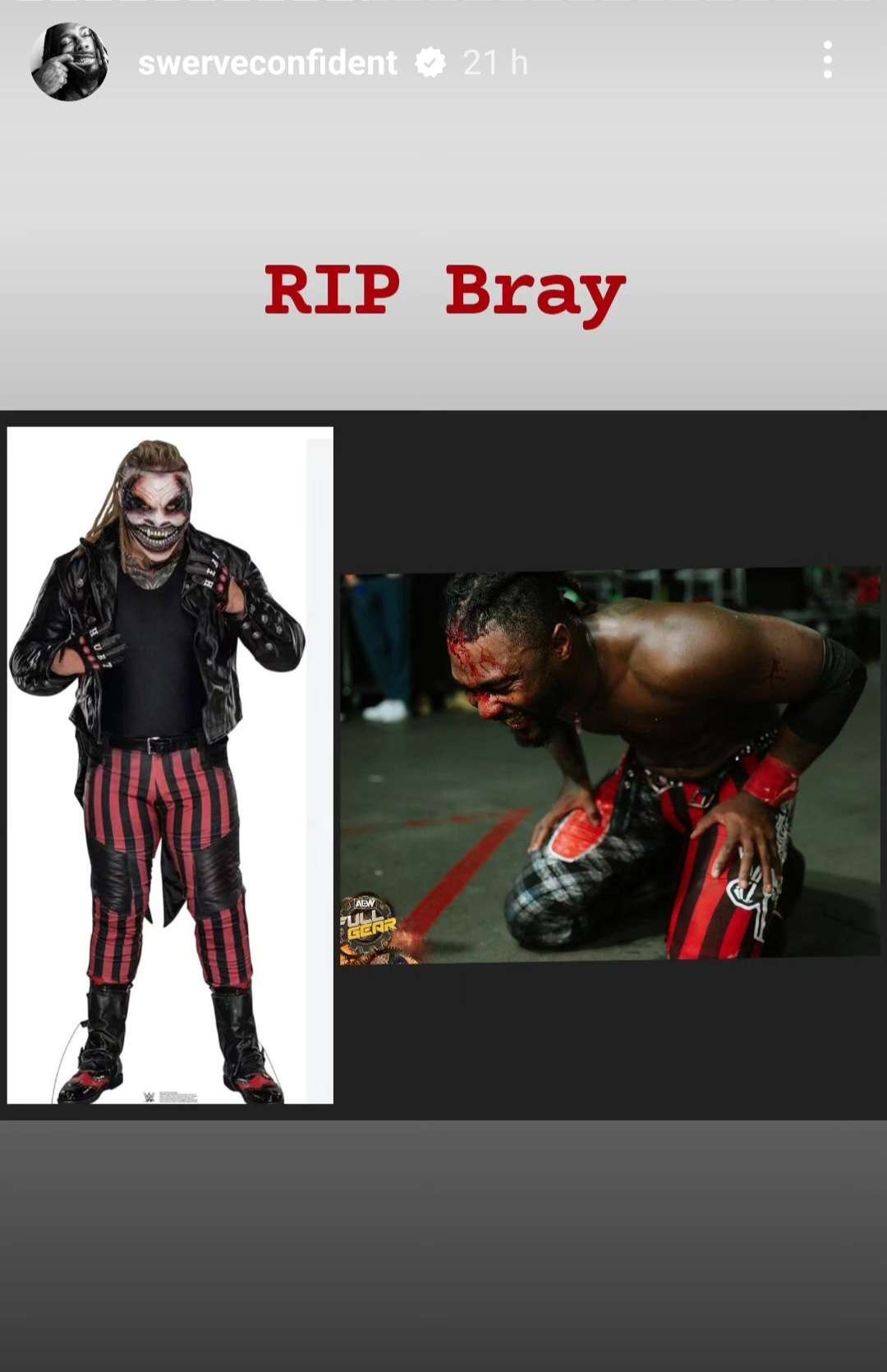 Swerve Strickland omaggia Bray Wyatt a AEW Full Gear: l'attire in suo onore
