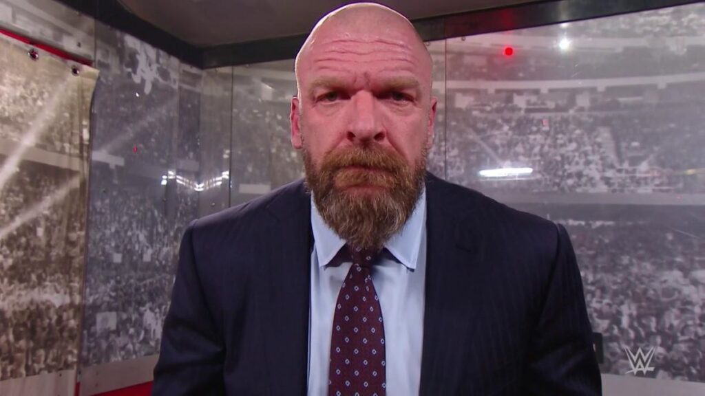 WWE CCO Triple H looking sad