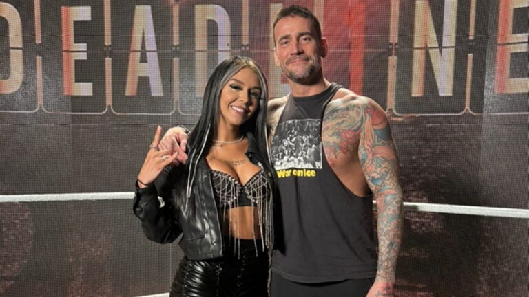WWE stars Cora Jade and CM Punk
