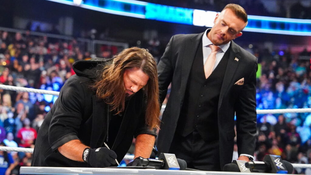AJ Styles and Nick Aldis on WWE SmackDown