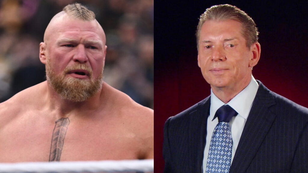 WWE star Brock Lesnar and Vince McMahon