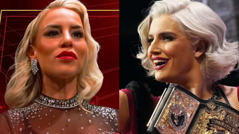 Former WWE star Dana Brooke, now known as Ash by Elegance in TNA Wrestling, and AEW Champion Toni Storm
