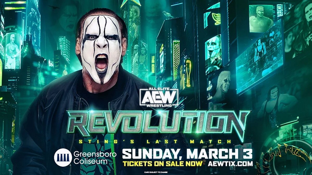 AEW Revolution graphic for Sting's Last Match
