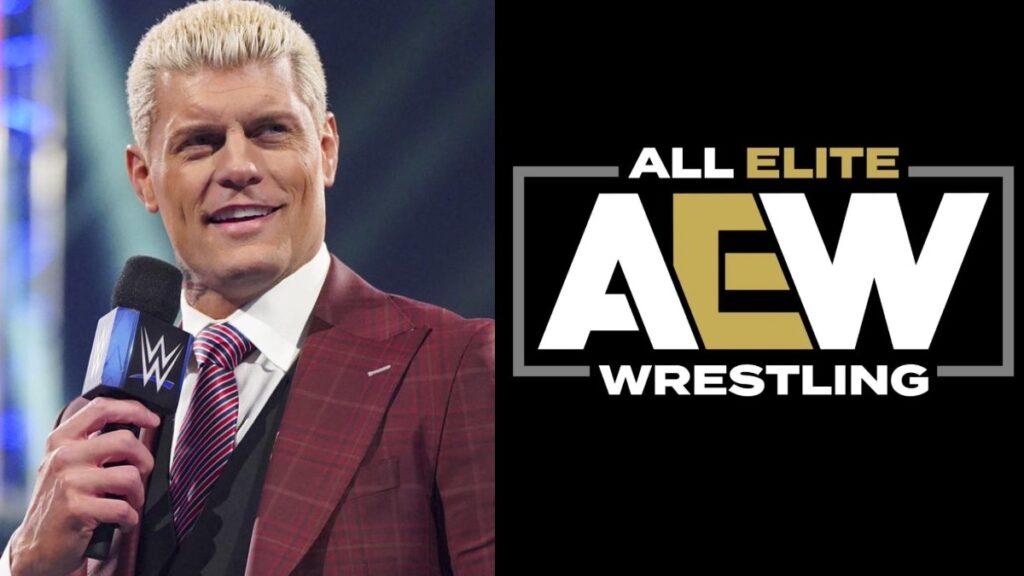WWE star Cody Rhodes & AEW logo