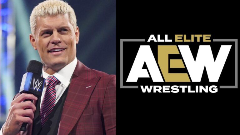 WWE star Cody Rhodes & AEW logo