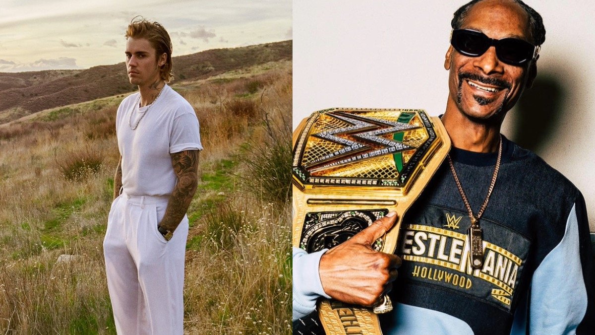 Justin Bieber & Many Other Celebrities Pictured Wearing Snoop Dogg’s WWE Golden Title