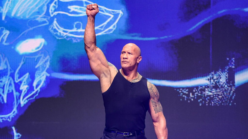 The Rock at WWE WrestleMania 40 media event