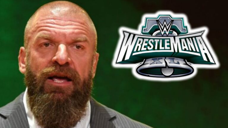 WWE WrestleMania 40 logo as well as Triple H