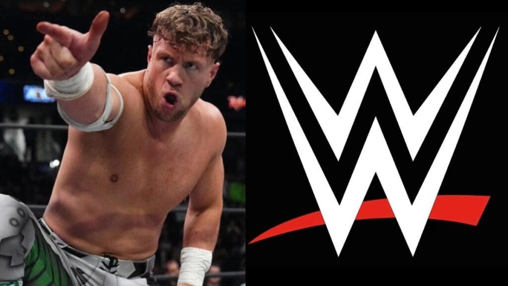 AEW star WILL OSPREAY & WWE logo
