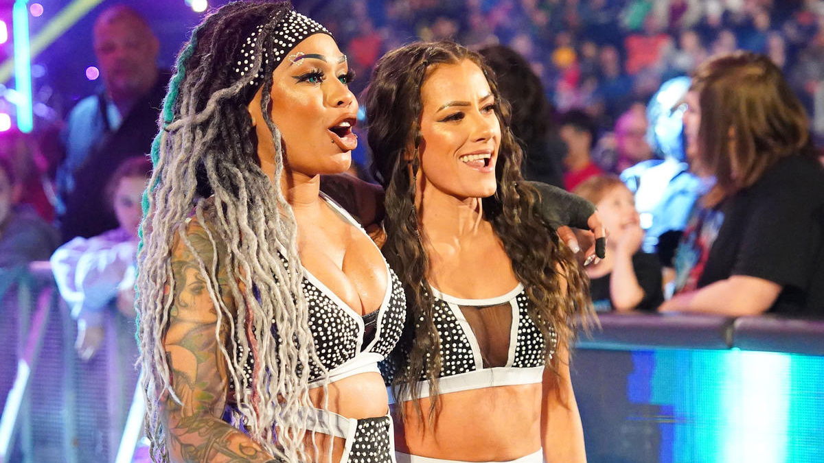 WWE stars Kayden Carter and Katana Chance