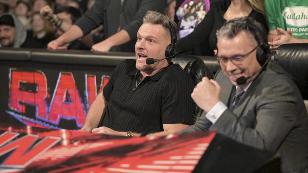WWE Raw announcers Pat McAfee and Michael Cole