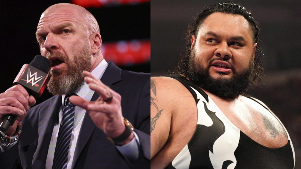 WWE CCO Paul Levesque (Triple H) on the left, and Bronson Reed on the right