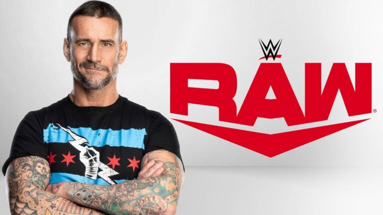 CM Punk and the WWE Raw logo