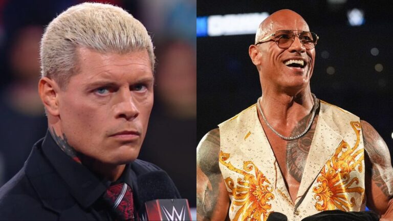 WWE Raw Cody Rhodes and The Rock from SmackDown