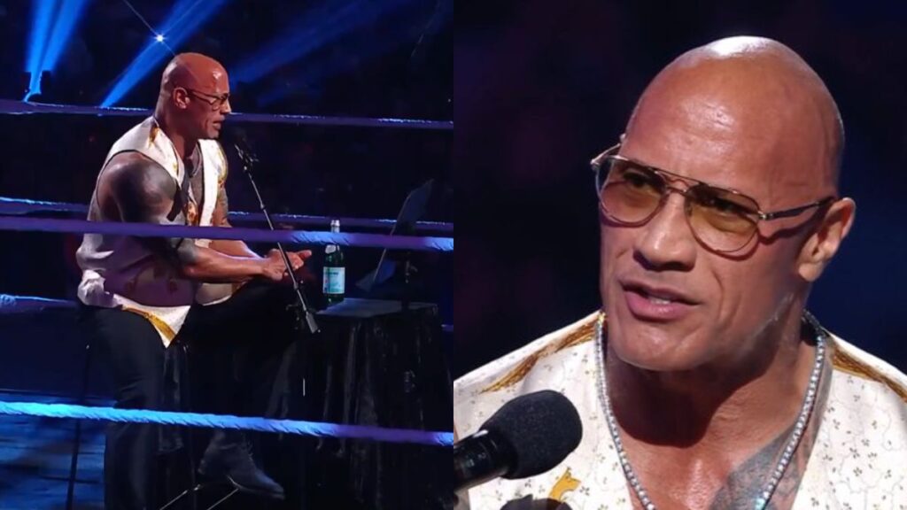 Dwayne The Rock Johnson in Memphis singing on WWE SmackDown about Cody Rhodes and Seth Rollins