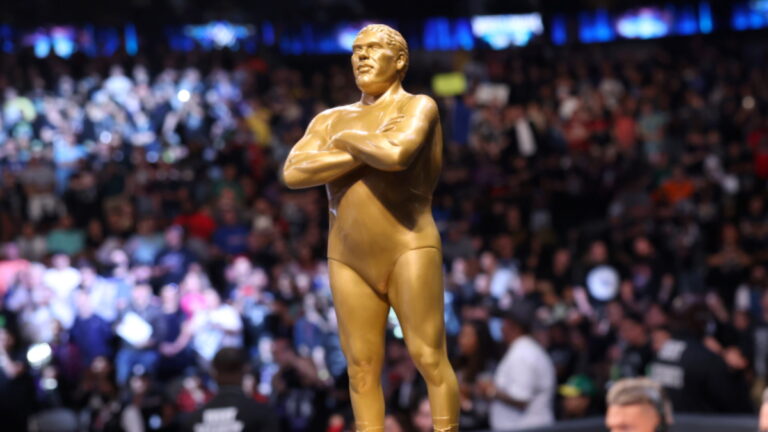 WWE Andre the Giant Memorial Battle Royal trophy ahead of WrestleMania