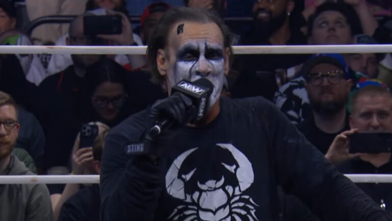 AEW star Sting in the ring at Revolution