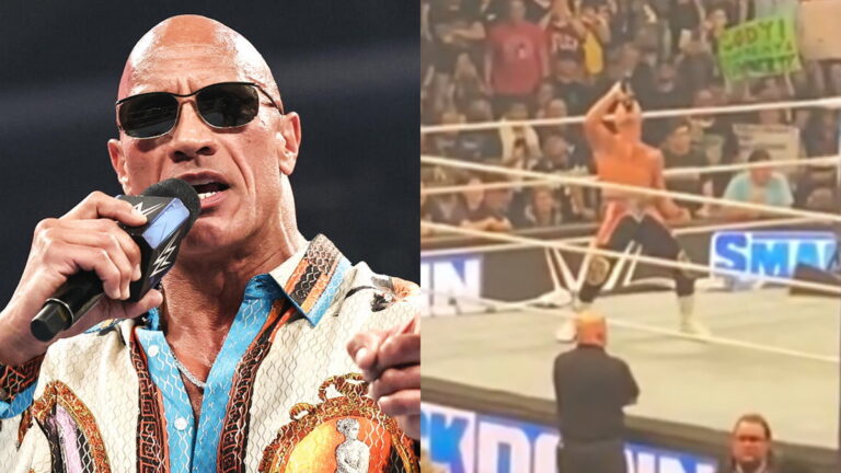 The Rock and Cody Rhodes, both on WWE SmackDown