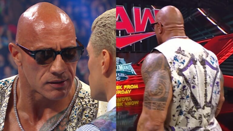 The Rock and Cody Rhodes on WWE Raw