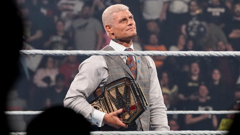 WWE star Cody Rhodes holding Undisputed WWE Championship