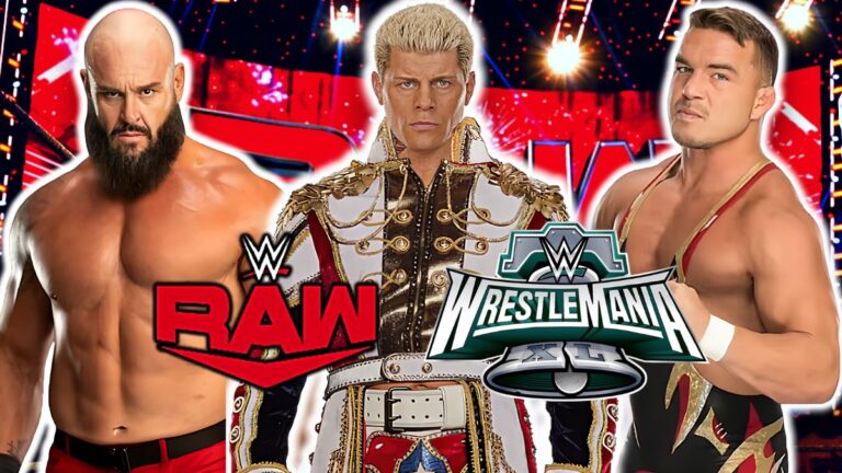 WWE Raw After WrestleMania - Cody Rhodes, Braun Strowman & Chad Gable
