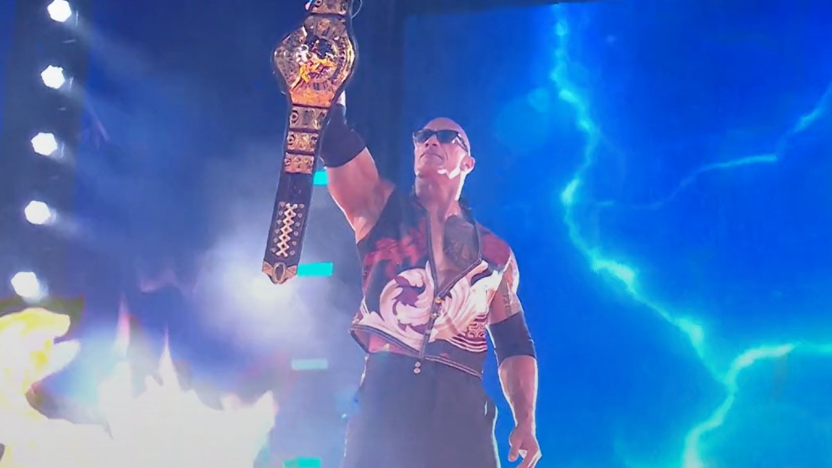 The Rock Makes Entrance With New Championship At WWE WrestleMania 40