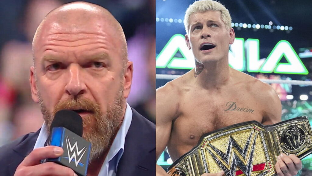 WWE Cody Rhodes and Triple H with Undisputed WWE Championship