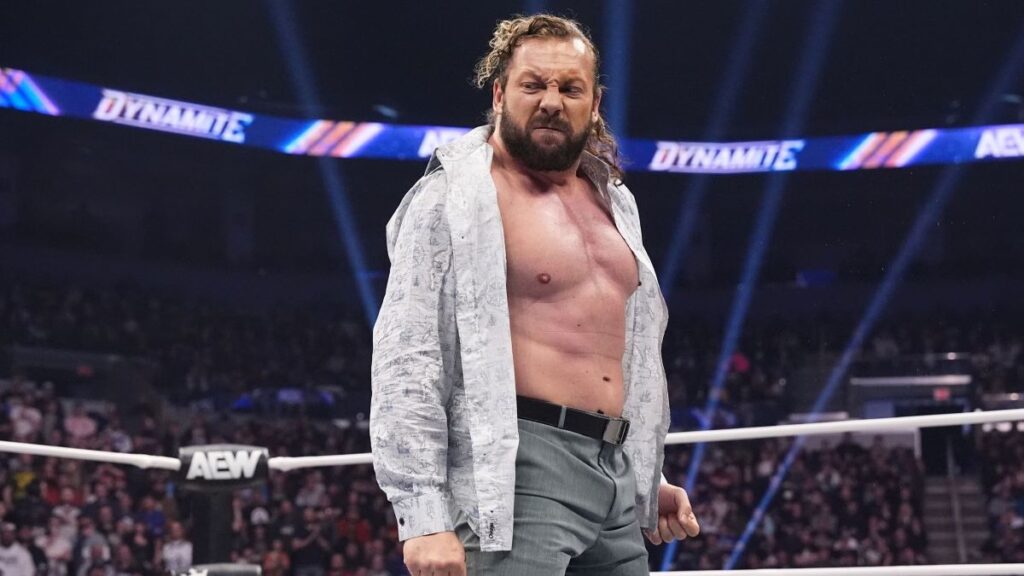 Kenny Omega looking a bit annoyed at AEW Dynamite