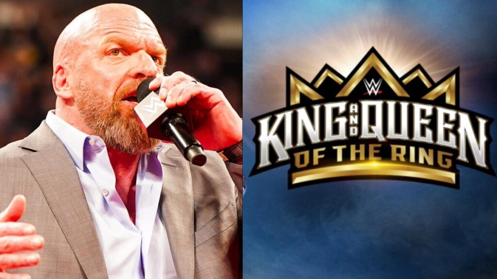 WWE CCO Triple H along side King & Queen of the Ring logo