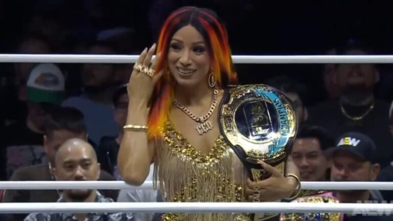 Mercedes Mone on AEW Dynamite TBS Championshpi celebration