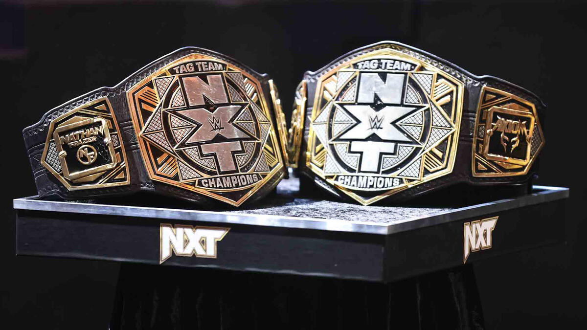 WWE NXT Tag Team Championship belts