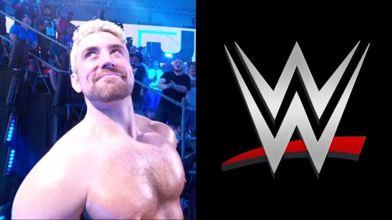 TNA's Joe Hendry and the WWE logo