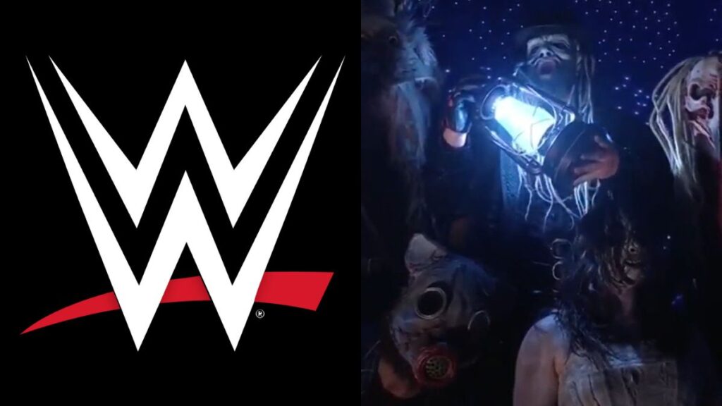 The WWE logo next to the Wyatt Sicks